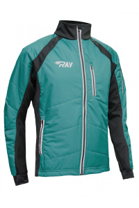 Куртка утеплённая туристическая  RAY  WS модель OUTDOOR (UNI) темный циан, черная молния с/о 