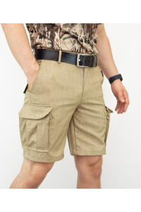 Шорты RAY (Men) Military светлый хаки, бежевая молния