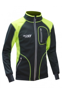Куртка разминочная RAY WS модель STAR (UNI) черный/лимонный лимонный шов