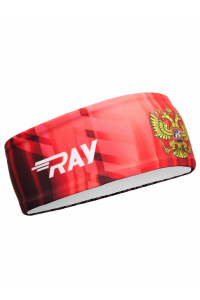 Повязка трикотажная принт RAY логотип FLAME малиновый