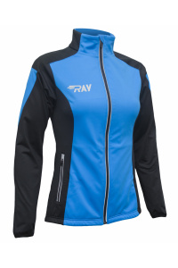 Куртка разминочная RAY WS модель PRO RACE (Woman) голубой/черный