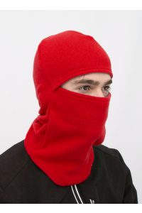 Маска ветрозащитная (шлем) флис, красный