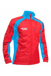 Куртка утеплённая туристическая  RAY  WS модель OUTDOOR (UNI) красный/голубой красная молния