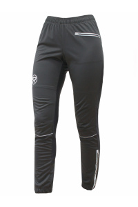 Брюки беговые RAY WS WINTER (Women) софт-шелл на флисе, с кантом, черный