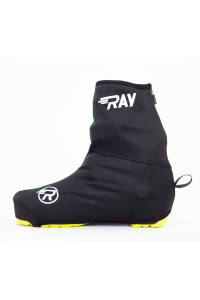 Чехол на ботинки BootCover RAY (UNI) черный, лого белый, черная молния