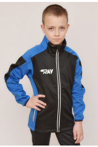 Куртка разминочная RAY WS модель RACE (Kids) черный/синий