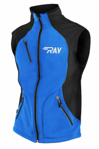 Жилет разминочный RAY WS модель STAR (UNI) синий/черный синий шов