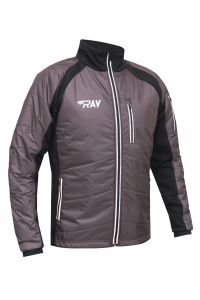 Куртка утеплённая туристическая  RAY  WS модель OUTDOOR (UNI) шоколад клетка/чёрный, с/о