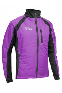 Куртка утеплённая туристическая RAY WS модель OUTDOOR (UNI) фиолетовый/чёрный, чёрная молния с/о