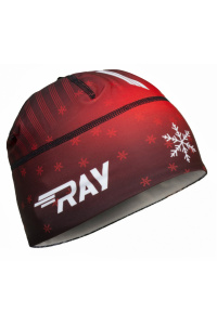 Шапочка RAY модель RACE материал термо-бифлекс снежинка красный, принт
