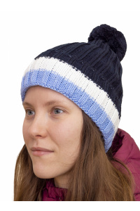 Шапочка RAY Филин бубон, темно-синий-джинс-белый