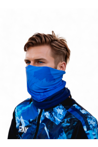Труба-маска RAY утепленная, принт с темно-синим