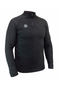 Лонгслив RAY (Men) воротник стойка флис, черный