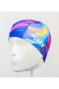 Шапка для плавания (UNI) принт "неон микс"