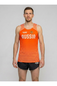 Майка спортивная RAY (Men) Blue Snark, красный градиент