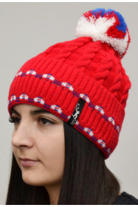 Шапочка RAY Кэмл бубон, красный