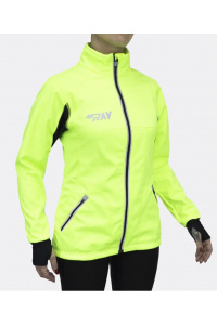 Куртка разминочная RAY WS модель STAR (Women) лимонный неон/черный лимонный шов