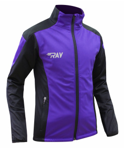 Куртка разминочная RAY WS модель PRO RACE (Men) фиолетовый/чёрный