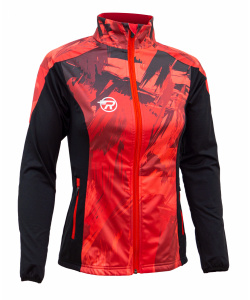 Куртка разминочная RAY WS модель PRO RACE (Woman) красный/черная принт