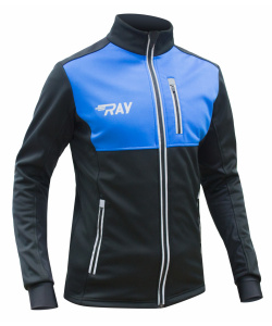 Куртка разминочная RAY WS модель FAVORIT (Kids) черный/синий