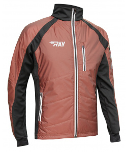 Куртка утеплённая туристическая  RAY  WS модель OUTDOOR (UNI) кирпич/чёрный, с/о