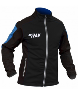 Куртка разминочная RAY WS модель PRO RACE (Kids) черный/синий 