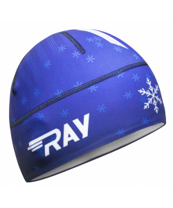 Шапочка RAY модель RACE материал термо-бифлекс снежинка синий, принт