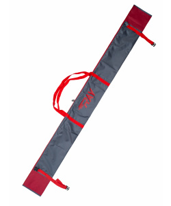 Чехол для лыж RAY облегченный на молнии серый/красный
