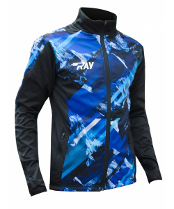 Куртка разминочная RAY WS модель PRO RACE (Kids) принт синий/черный