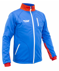 Куртка разминочная RAY WS модель STAR (UNI) триколор белая молния, герб