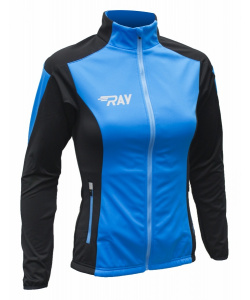 Куртка разминочная RAY WS модель PRO RACE (Kids) голубой/черный