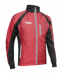 Куртка утеплённая туристическая  RAY  WS модель OUTDOOR (UNI) бордо, черная молния с/о 
