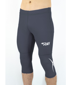 Тайтсы удлиненные беговые компрессионные RAY (UNI) серый