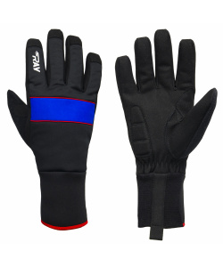 Перчатки RAY RY-06-802 Black/Blue/Red (чёрный/голубой/красный)