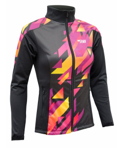 Куртка разминочная RAY WS модель PRO RACE (Woman) принт Призма черный/фиолетовый