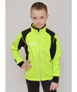 Куртка разминочная RAY WS модель STAR (Kids) лимонный/черный лимонный шов