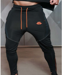 Спортивные брюки ANAX JOGGERS BLACK&ORANGE. черный/оранжевый