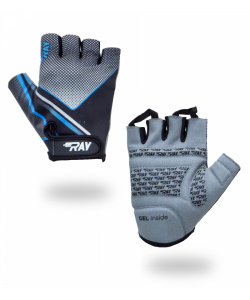 Велосипедные перчатки с короткими пальцами черный/синий/серый