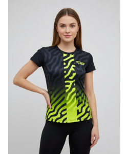 Футболка RAY (Woman) принт тигр лимон/неон