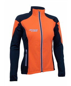 Куртка разминочная RAY WS модель PRO RACE (Woman) оранжевый/черный