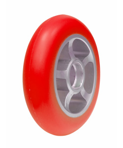 Колесо для коньковых лыжероллеров полиуретан красный 100х24мм., высокоскоростное