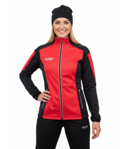 Куртка разминочная RAY WS модель PRO RACE (Woman) красный/черный