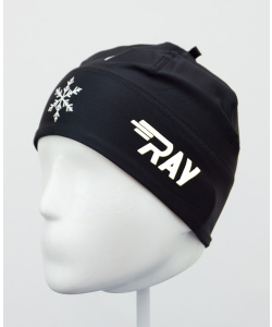 Шапочка RAY модель RACE материал термо-бифлекс, черный/белый лого