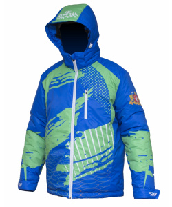 Куртка утеплённая RAY модель Патриот принт Свердловская область синий/зеленый