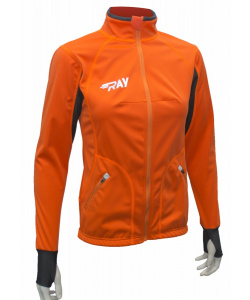Куртка разминочная RAY WS модель STAR (Kids) оранжевый/черный 