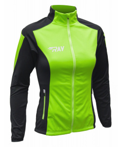 Куртка разминочная RAY WS модель PRO RACE (Kids) салатовый/черный