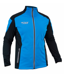 Куртка разминочная RAY WS модель RACE (UNI) голубой/черный 