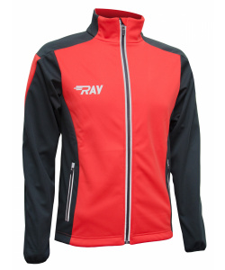 Куртка разминочная RAY WS модель RACE (UNI) красный/черный 