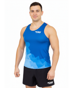 Майка спортивная RAY (Men) принт "Ice-blue"