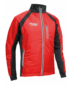 Куртка утеплённая туристическая RAY WS модель OUTDOOR (UNI) красный/чёрный, чёрная молния с/о